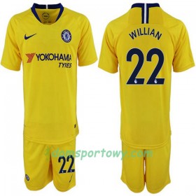 Koszulka Chelsea Willian 22 Dziecięcy Wyjazdowe Koszulki Piłkarskie 2018-2019 Krótki Rękaw
